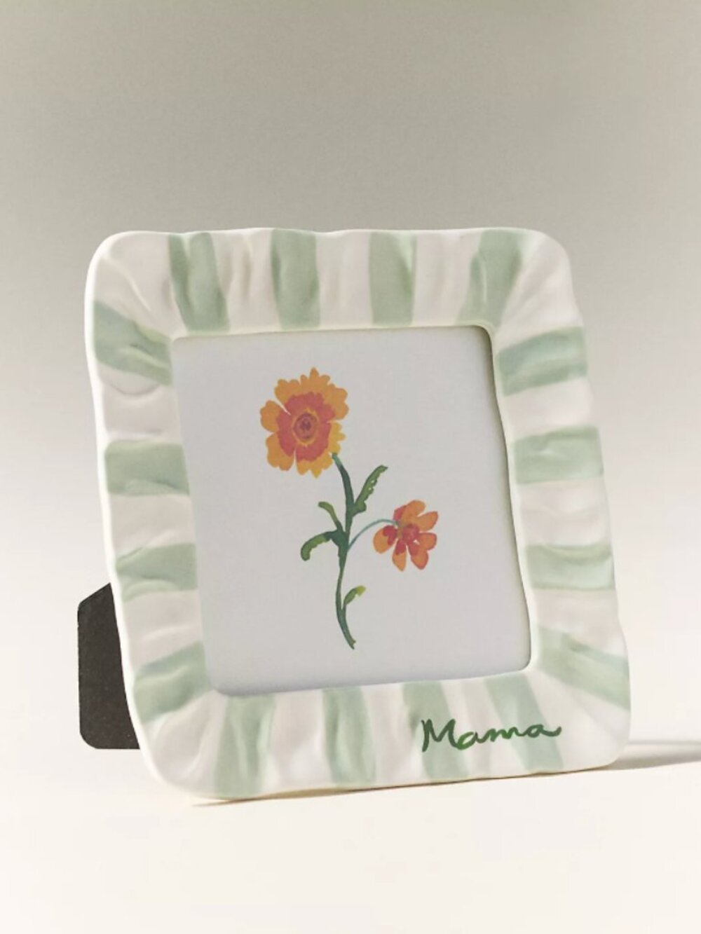 *New w/ flaw* Anthropologie Mama Ruffle Square Picture Frame 4x4